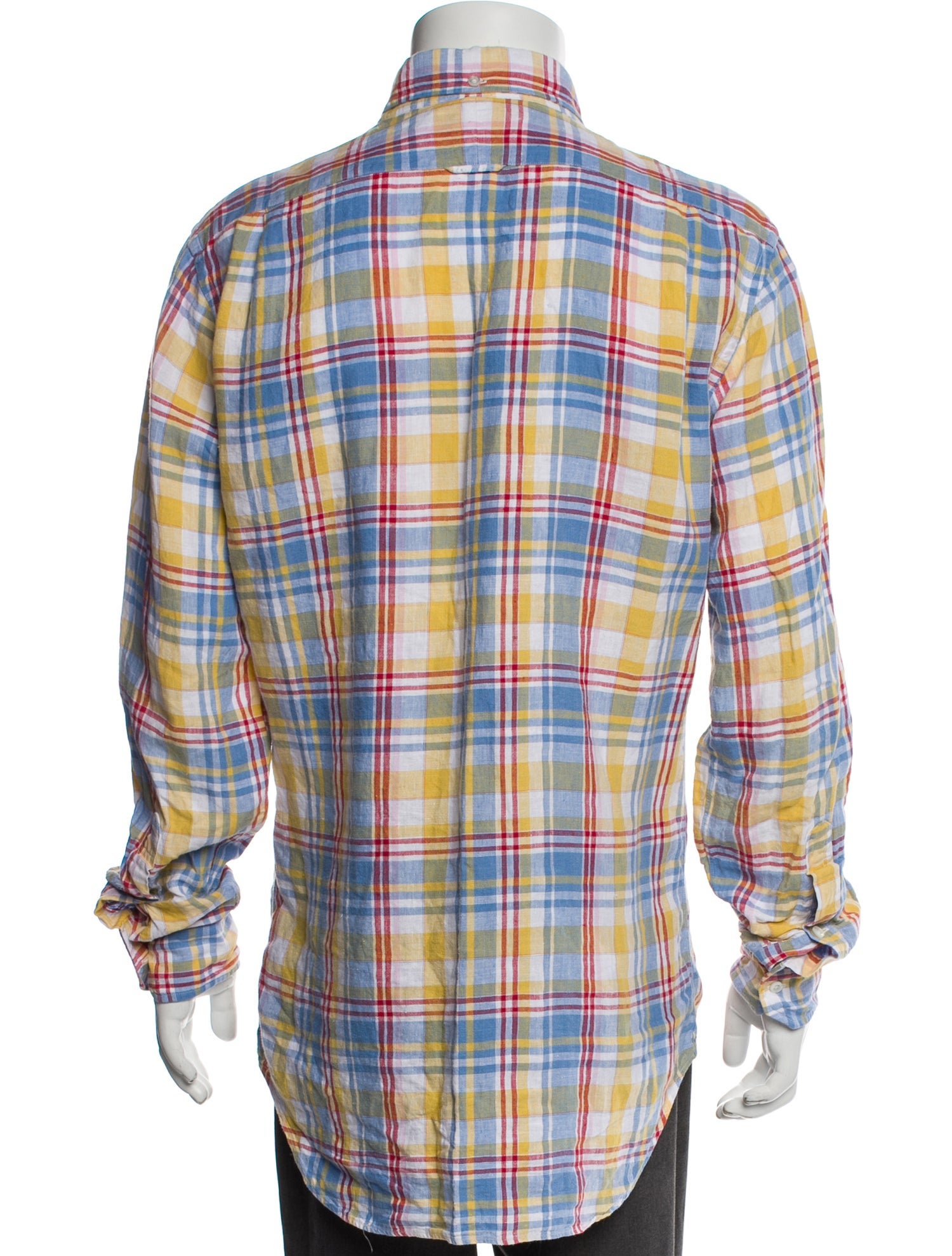 Thom Browne Linen Plaid Print Shirt