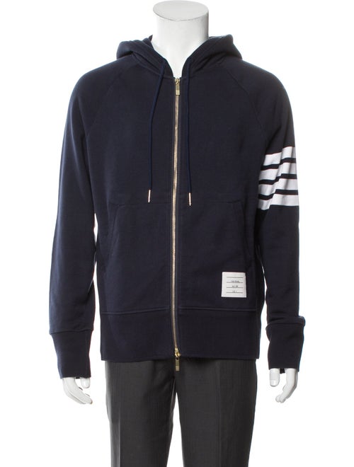 Thom Browne Striped V-Neck Hoodie