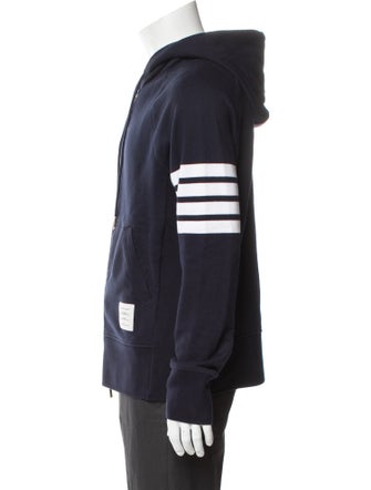 Thom Browne Striped V-Neck Hoodie