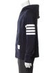 Thom Browne Striped V-Neck Hoodie