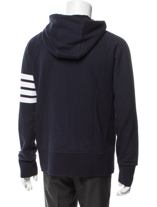 Thom Browne Striped V-Neck Hoodie