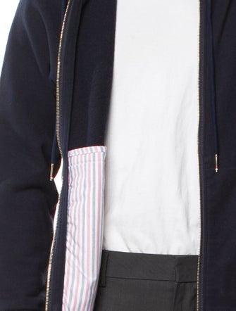 Thom Browne Striped V-Neck Hoodie