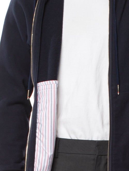 Thom Browne Striped V-Neck Hoodie
