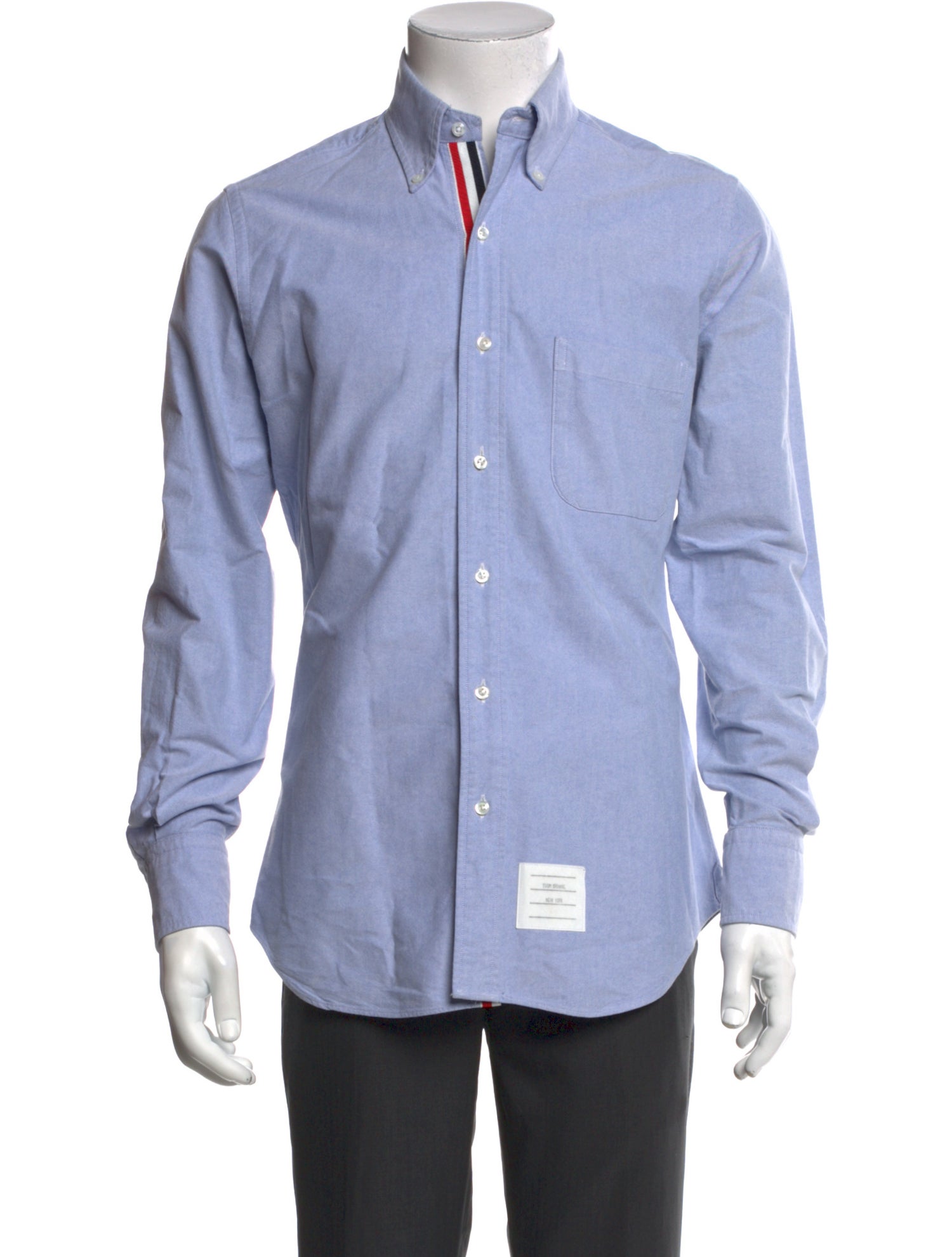 Thom Browne Striped Long Sleeve Dress Shirt