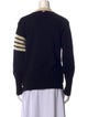 Thom Browne 4-Bar Intarsia Print Wool Sweater