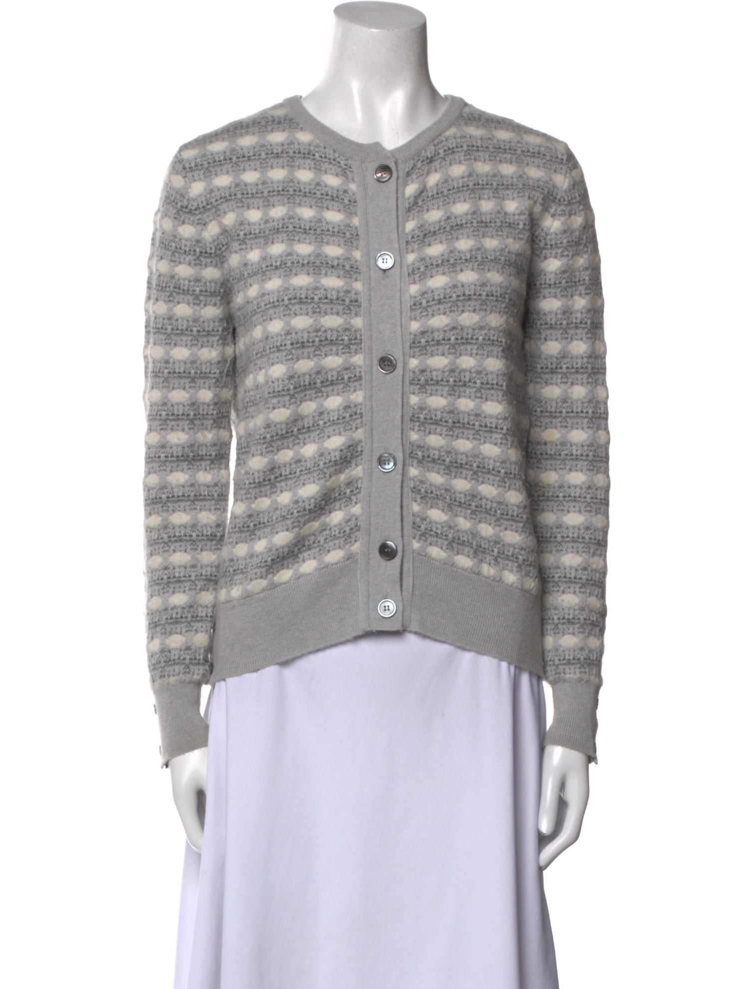 Thom Browne Intarsia Print Cashmere Sweater