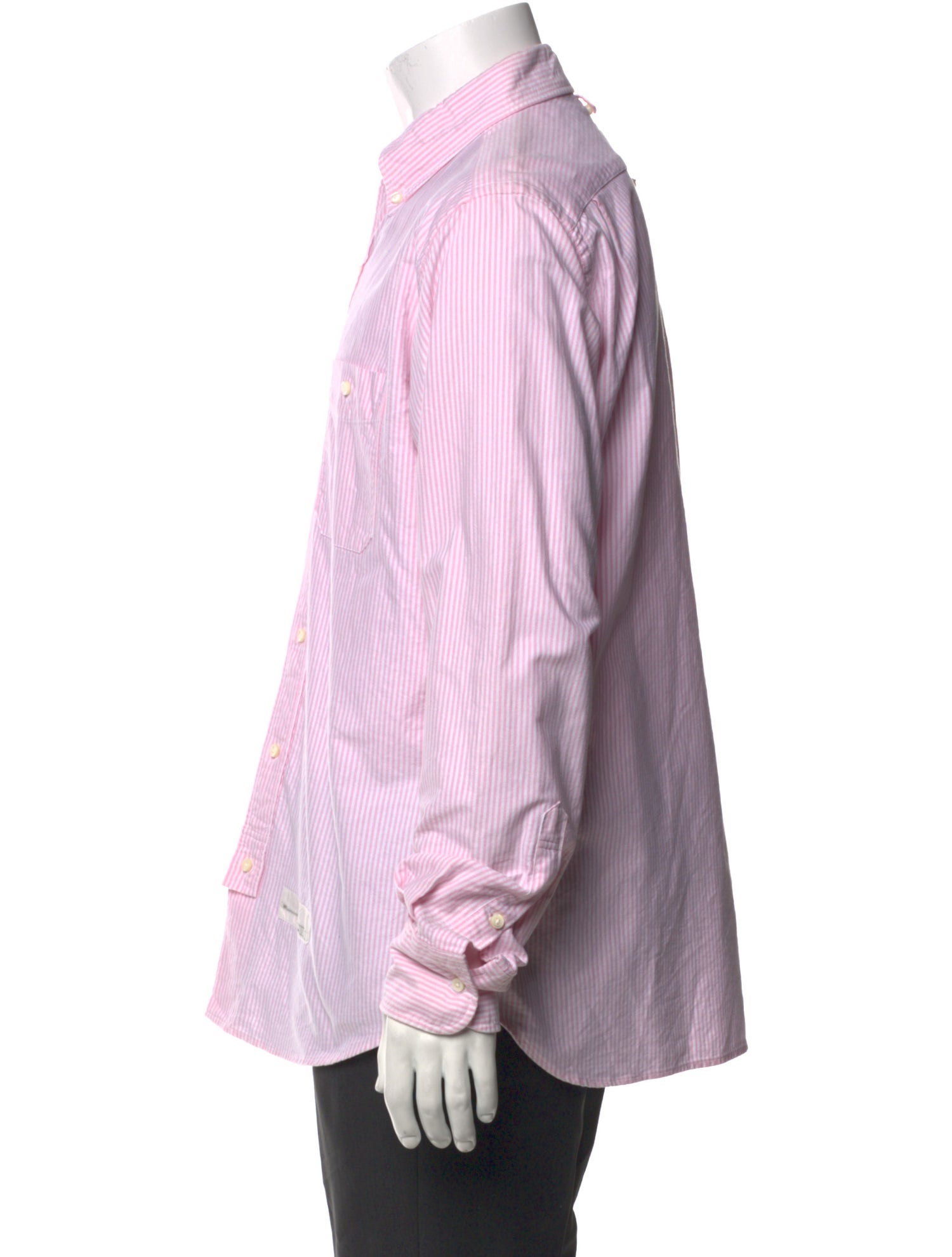 Thom Grey Striped Long Sleeve Shirt