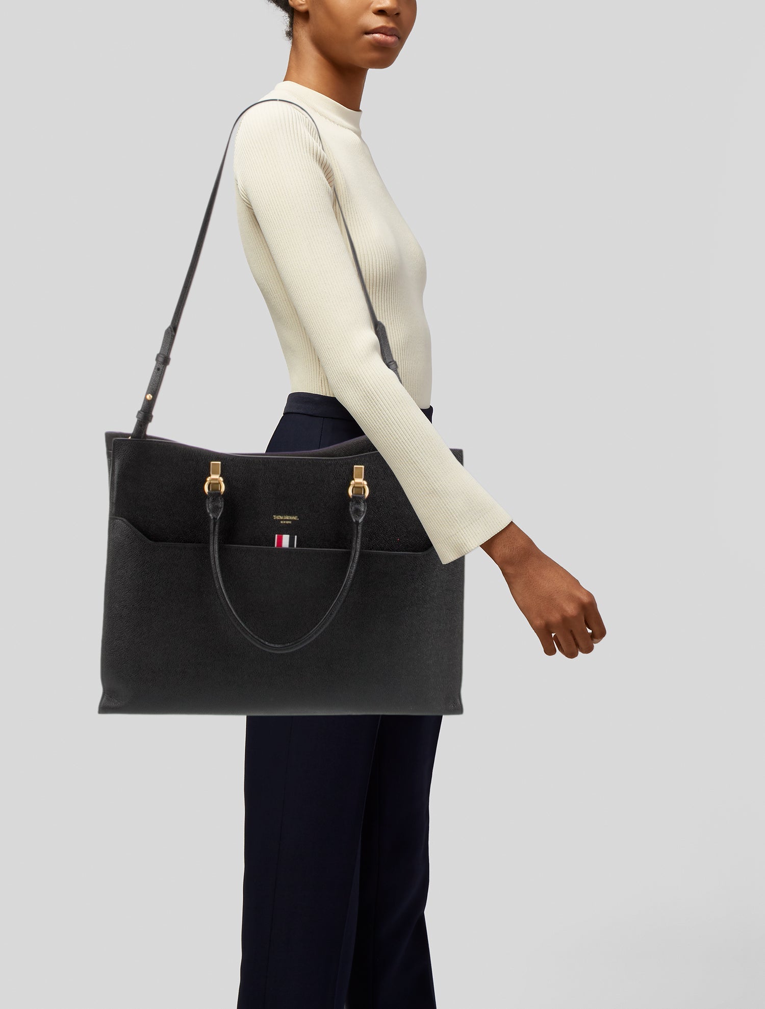 Thom Browne Leather Shoulder Bag