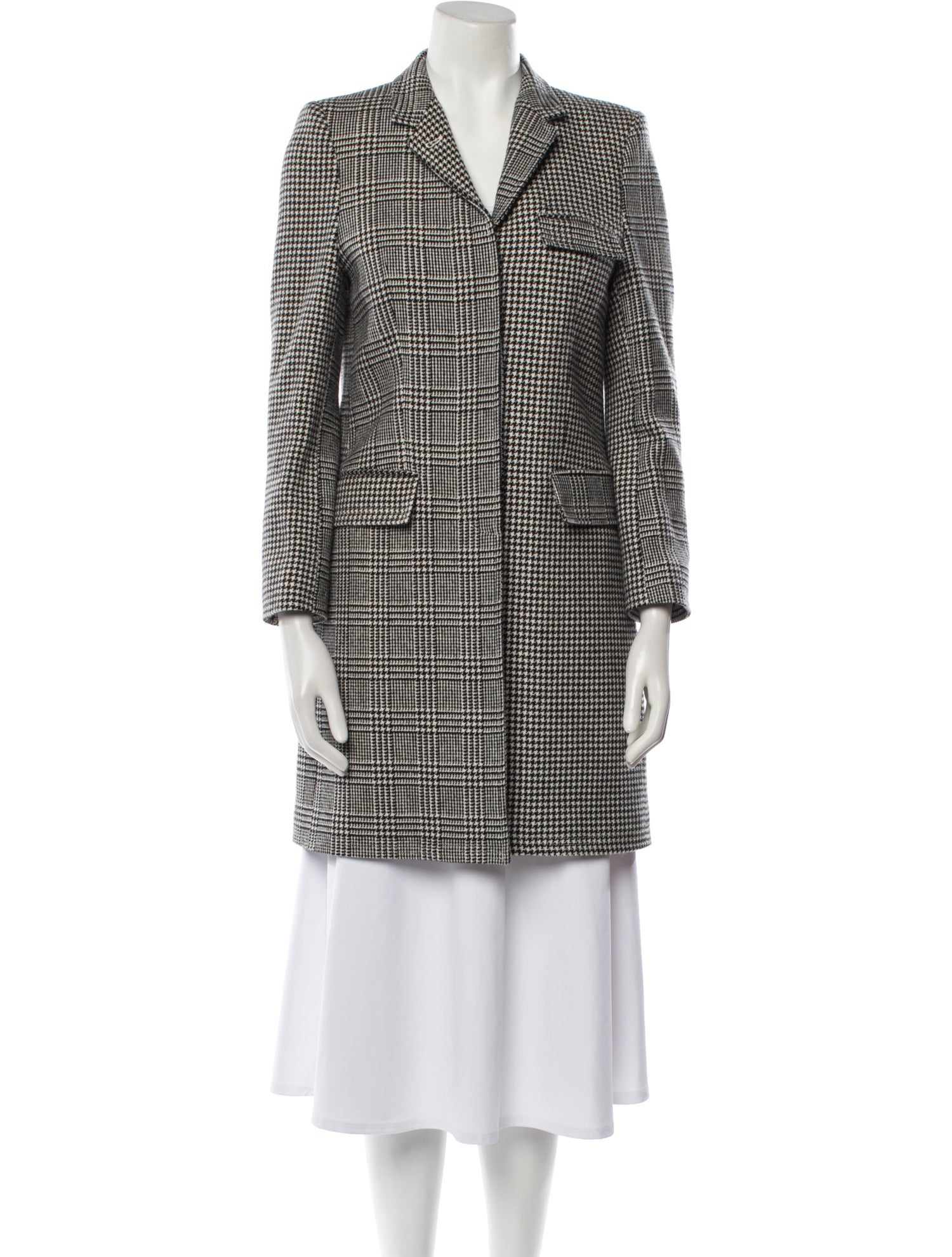 Thom Browne Wool Houndstooth Print Coat