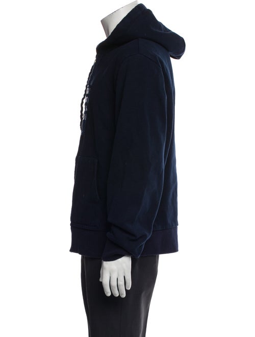 Thom Browne Graphic Print V-Neck Hoodie