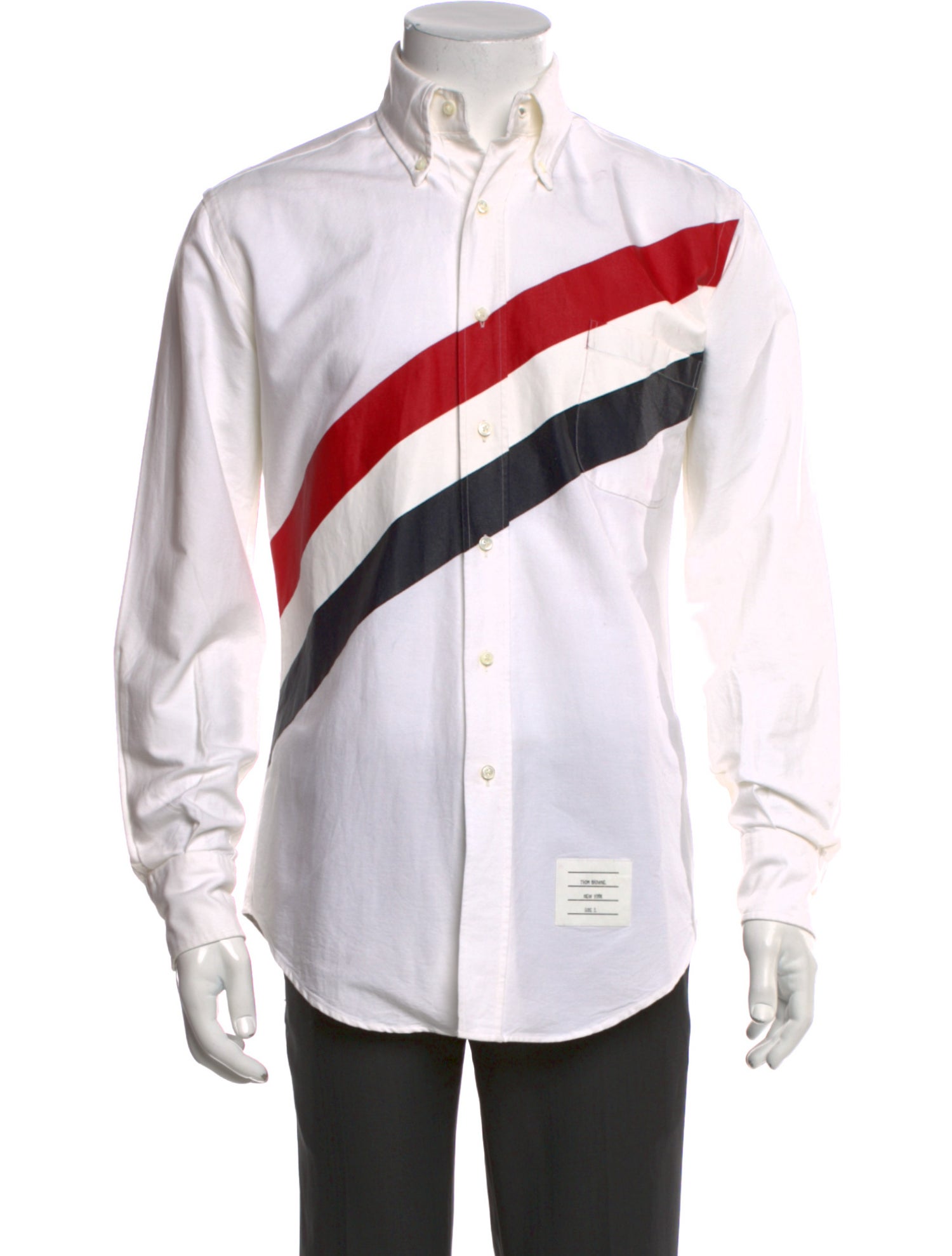 Thom Browne Striped Long Sleeve Shirt