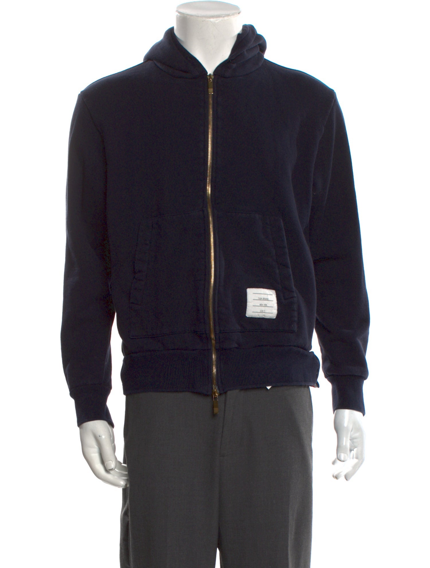 Thom Browne V-Neck Long Sleeve Hoodie