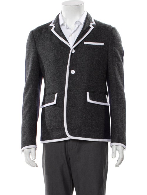Thom Browne Wool Grosgrain Trim Blazer