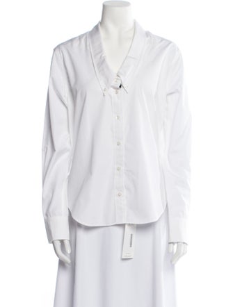 Thom Browne Long Sleeve Button-Up Top