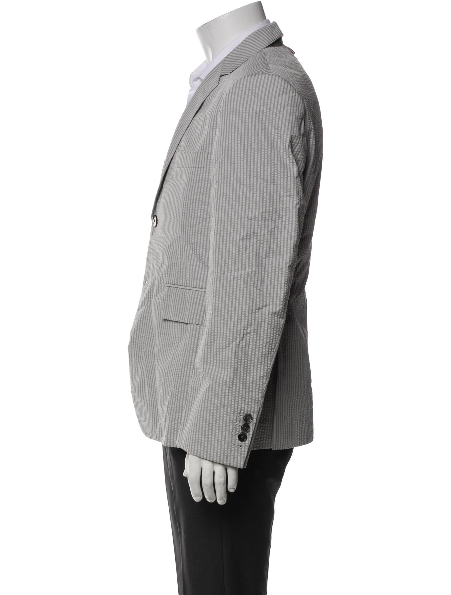 Thom Browne Seersucker Striped Blazer