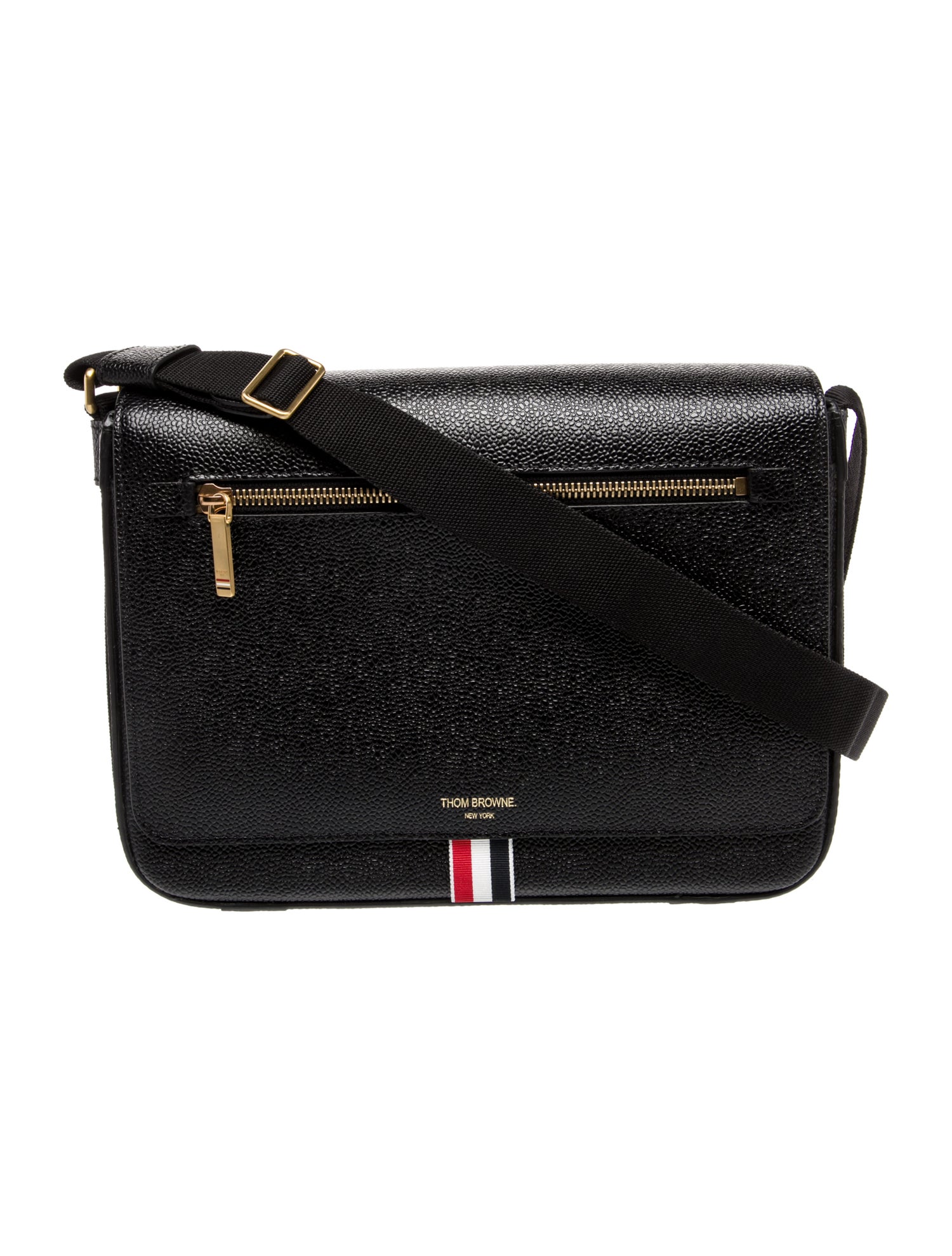 Thom Browne Leather Messenger Bag