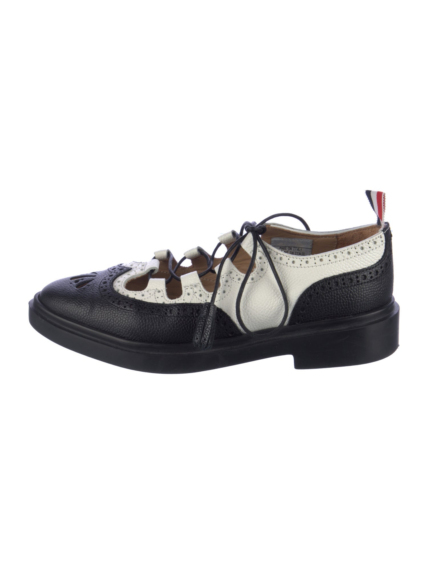 Thom Browne Leather Colorblock Pattern Oxfords