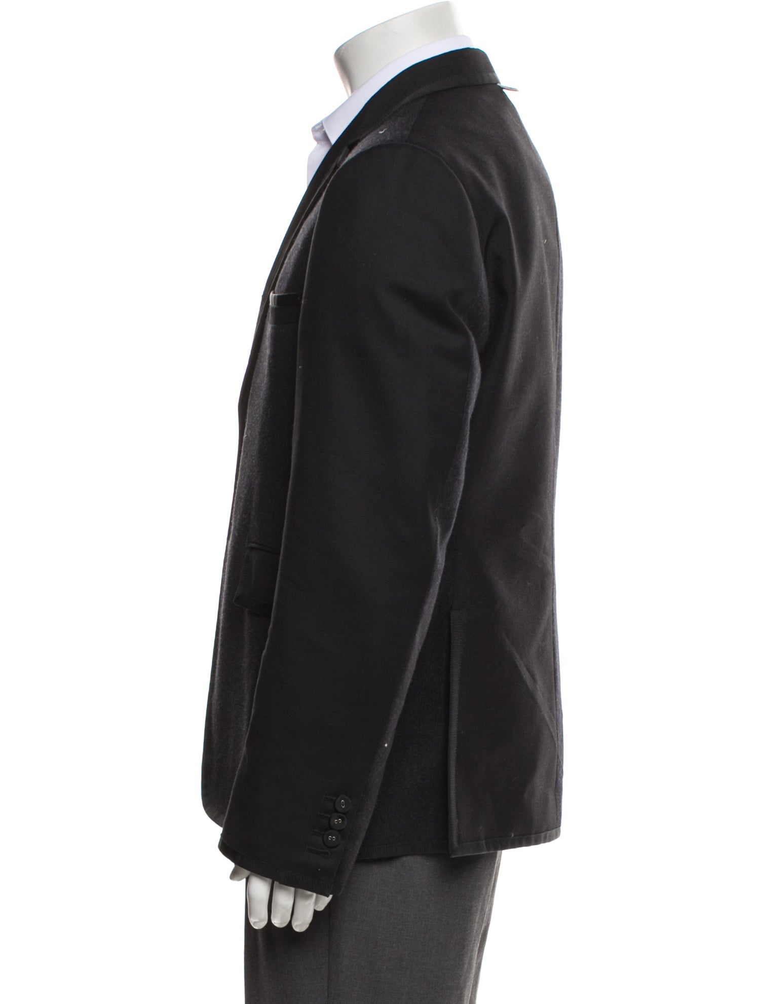Thom Browne Wool Grosgrain Trim Blazer