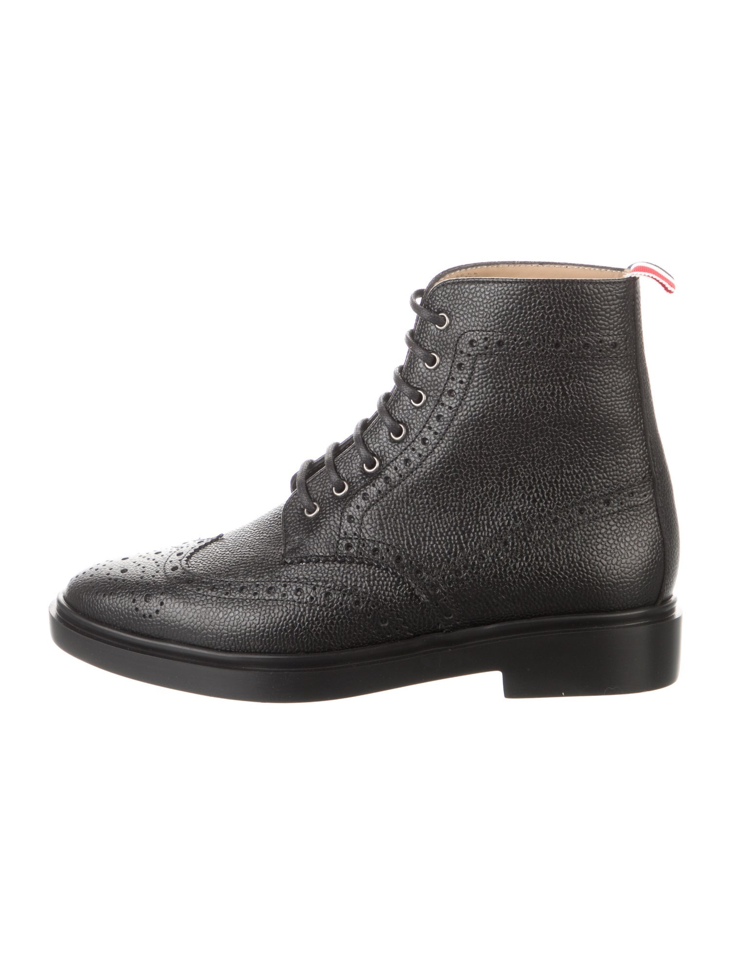 Thom Browne Leather Lasercut Accents Combat Boots