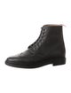 Thom Browne Leather Lasercut Accents Combat Boots