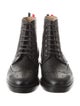 Thom Browne Leather Lasercut Accents Combat Boots