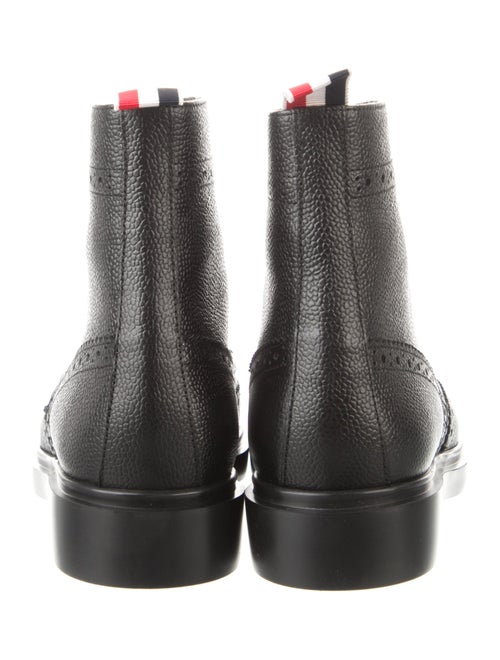Thom Browne Leather Lasercut Accents Combat Boots