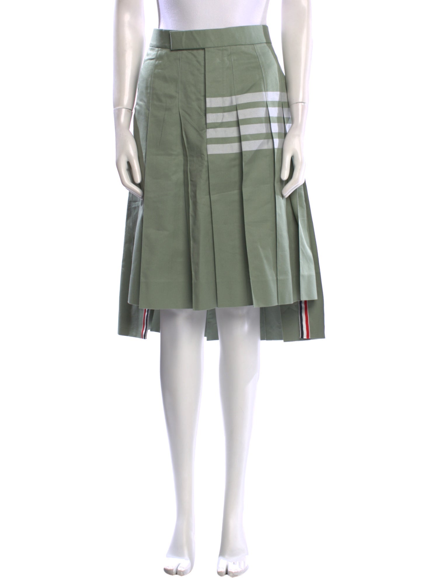 Thom Browne Grosgrain Trim Knee-Length Skirt