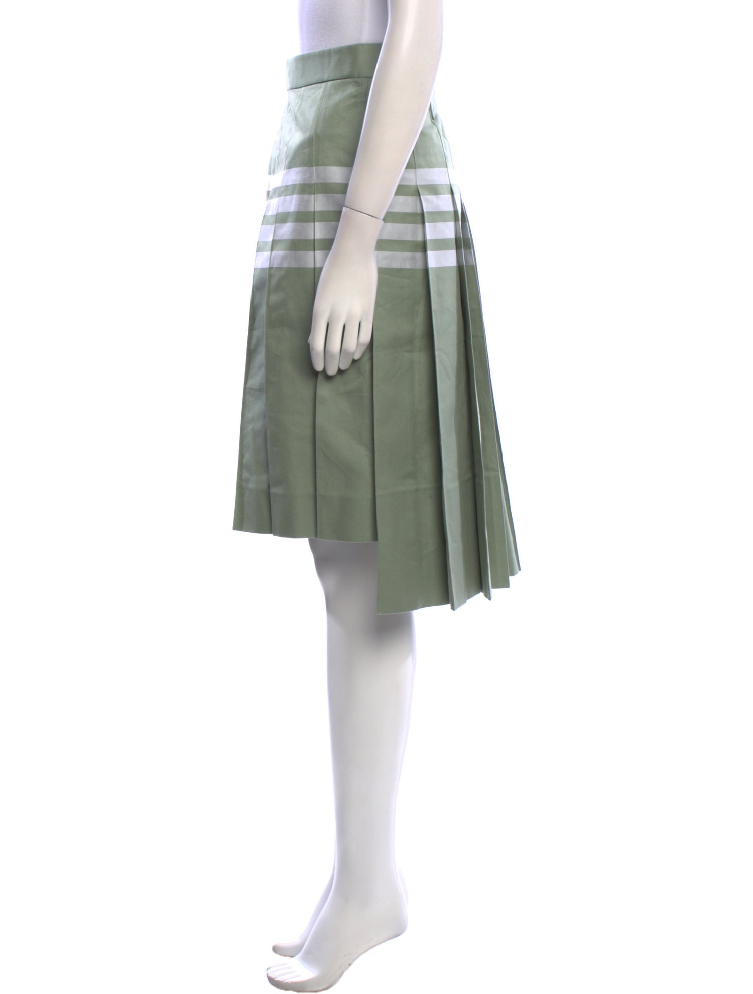Thom Browne Grosgrain Trim Knee-Length Skirt
