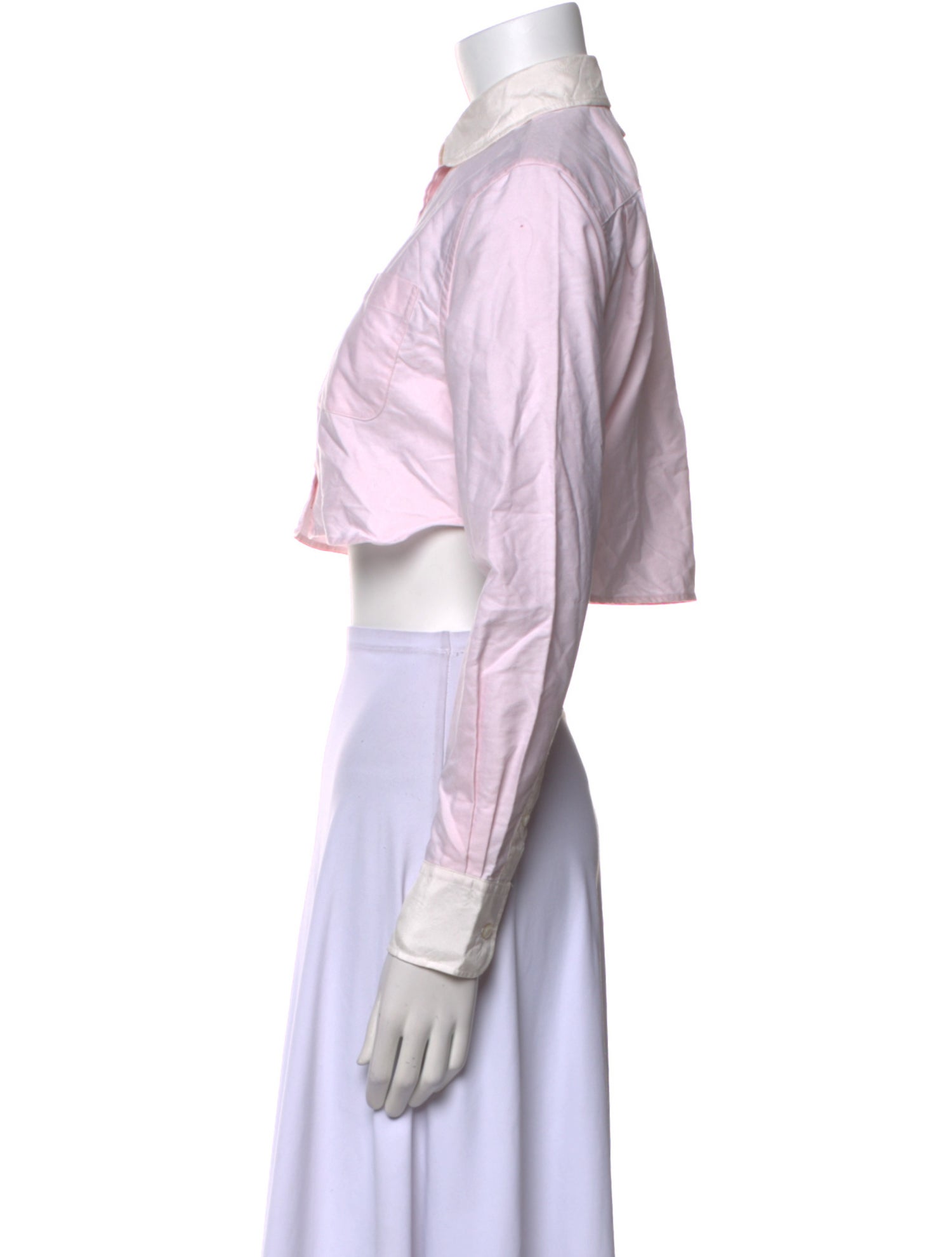 Thom Browne Long Sleeve Crop Top