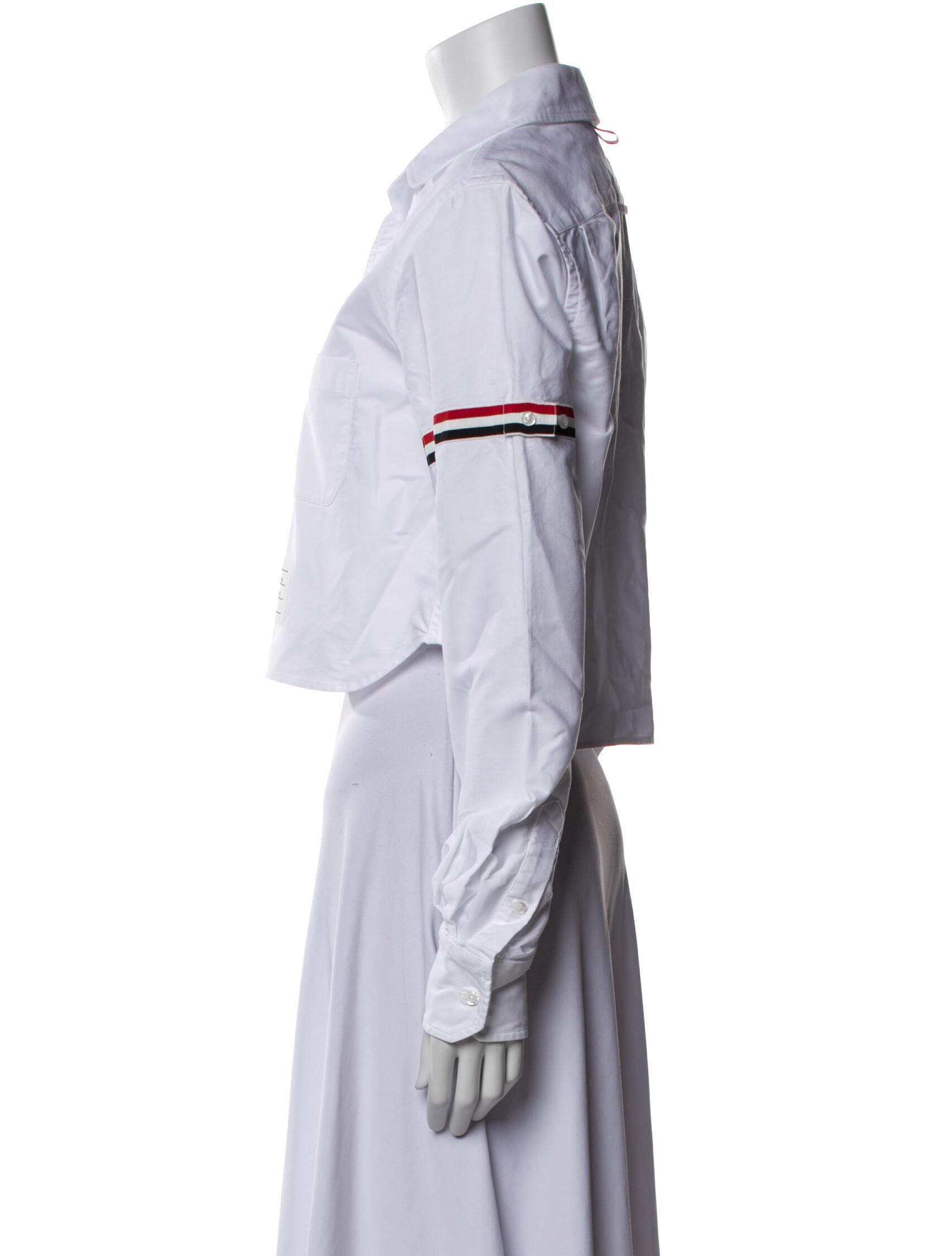 Thom Browne Long Sleeve Crop Top