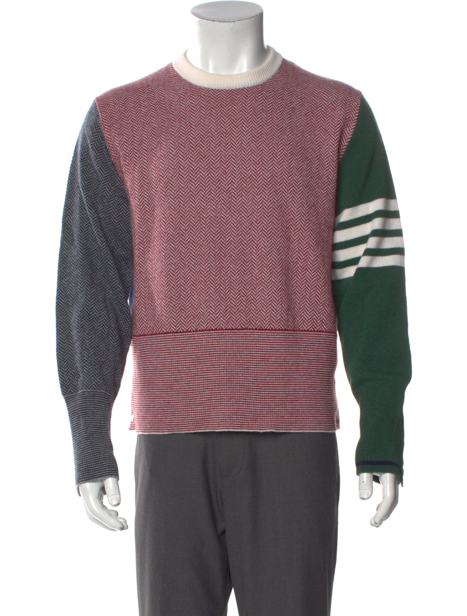 Thom Browne 4 Bar Stripe Virgin Wool Pullover