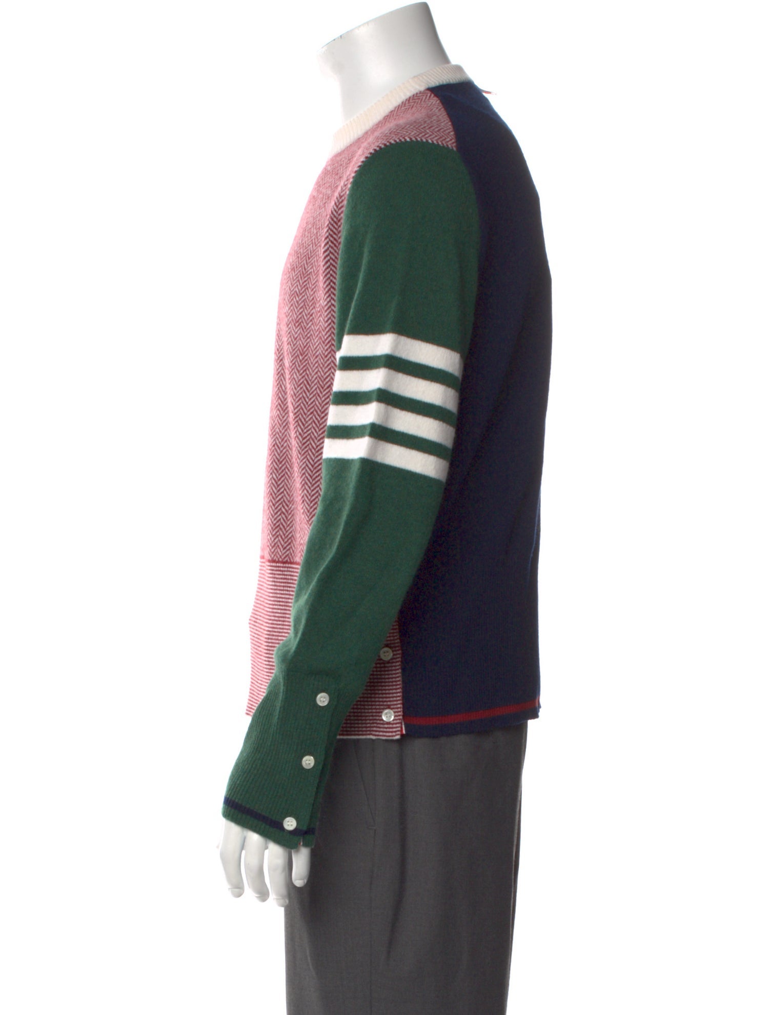 Thom Browne 4 Bar Stripe Virgin Wool Pullover