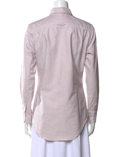 Thom Browne Striped Long Sleeve Button-Up Top