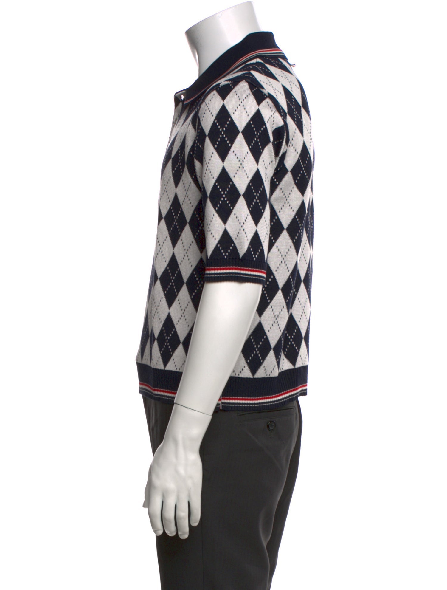 Thom Browne Silk Printed Polo Sweater