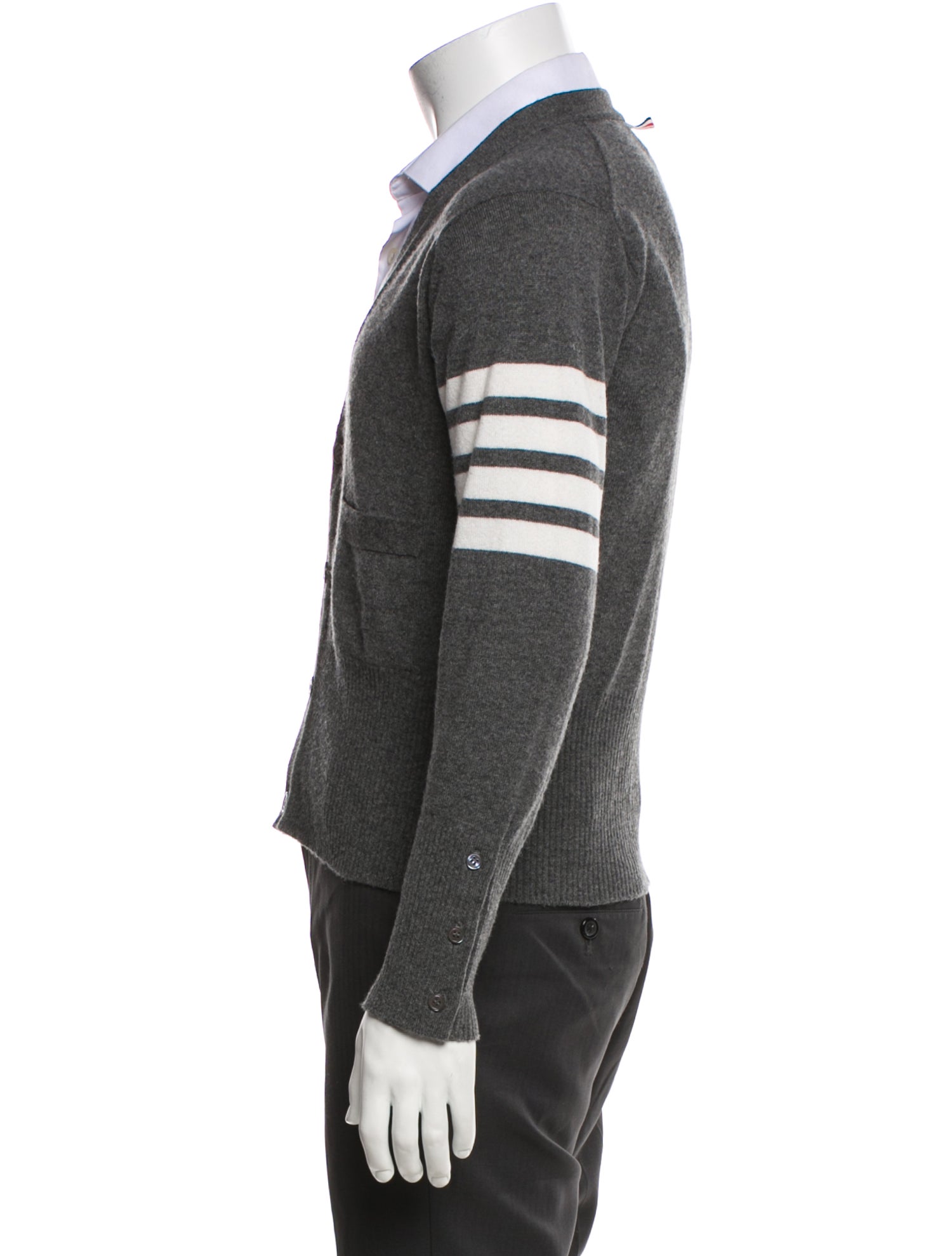 Thom Browne 4-Bar Cashmere Cardigan