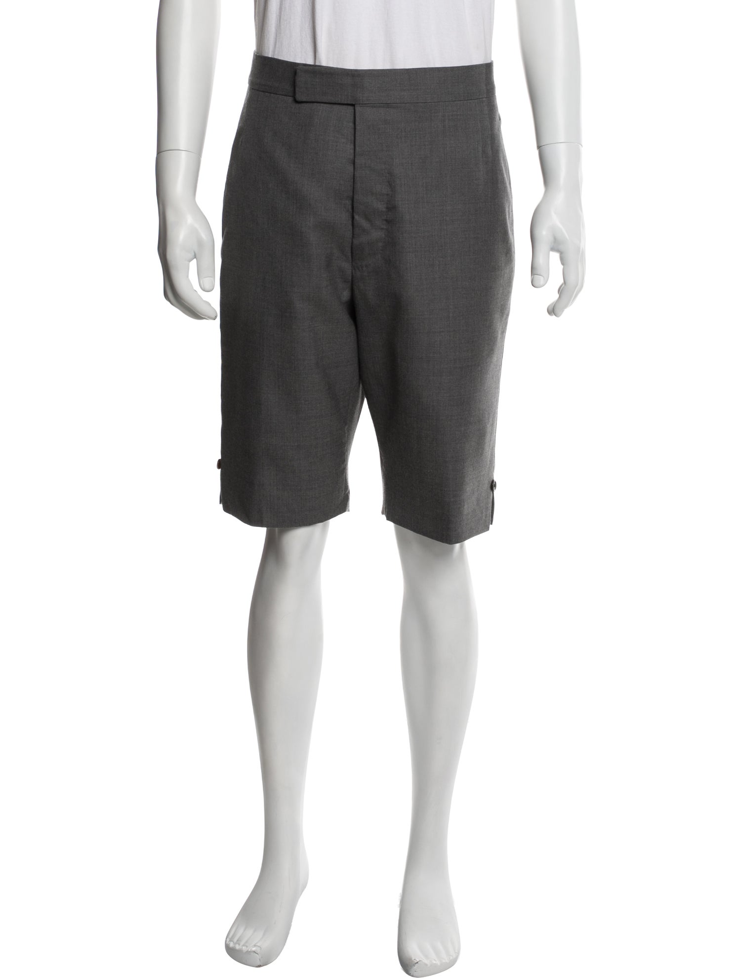 Thom Browne Classic Twill Backstrap Flat Front Shorts