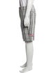 Thom Browne Plaid Print Flat Front Shorts