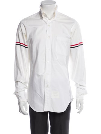 Thom Browne Striped Long Sleeve Dress Shirt