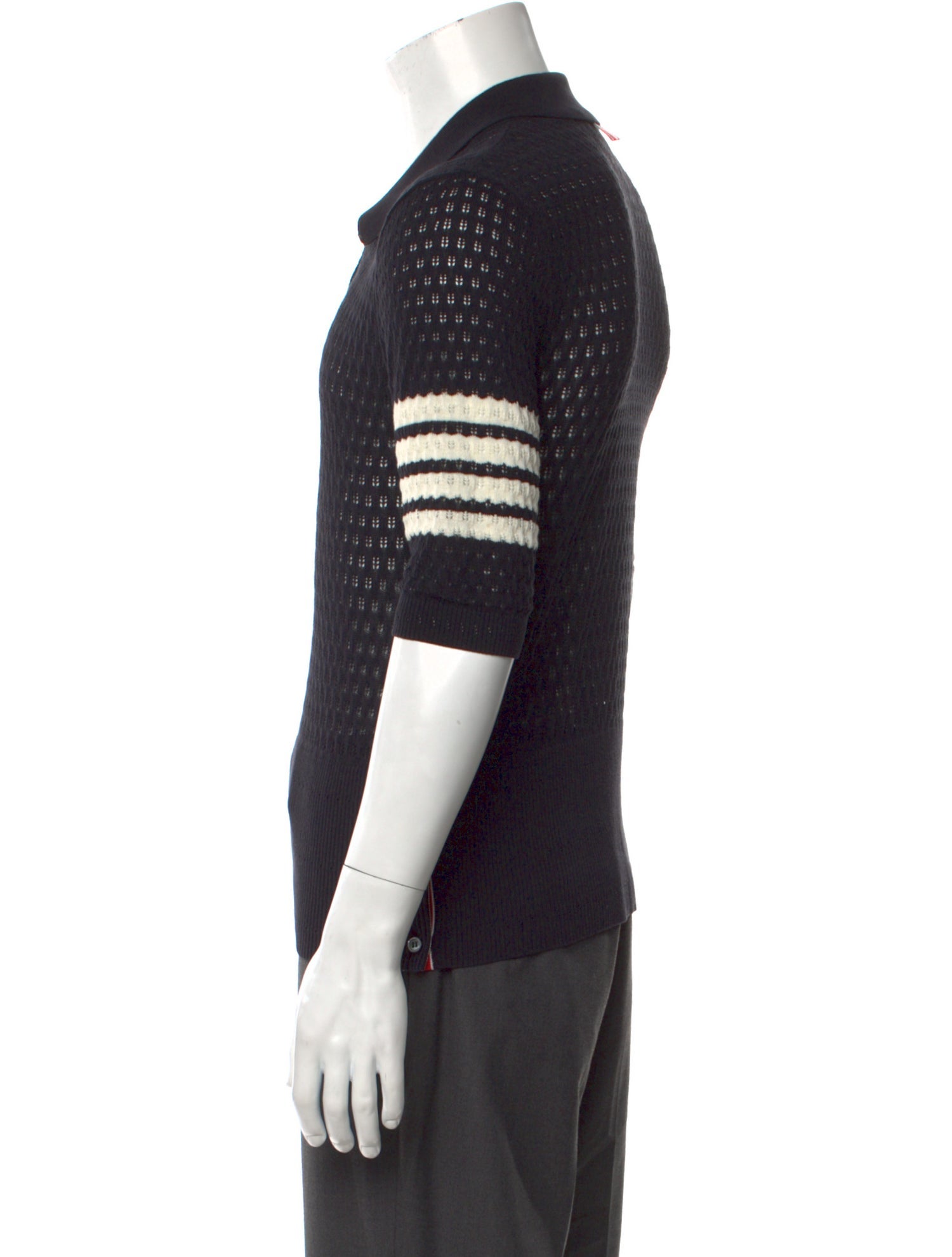 Thom Browne Striped Collar Polo Sweater