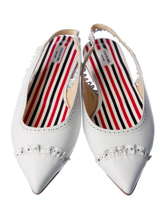 Thom Browne Leather Slingback Flats