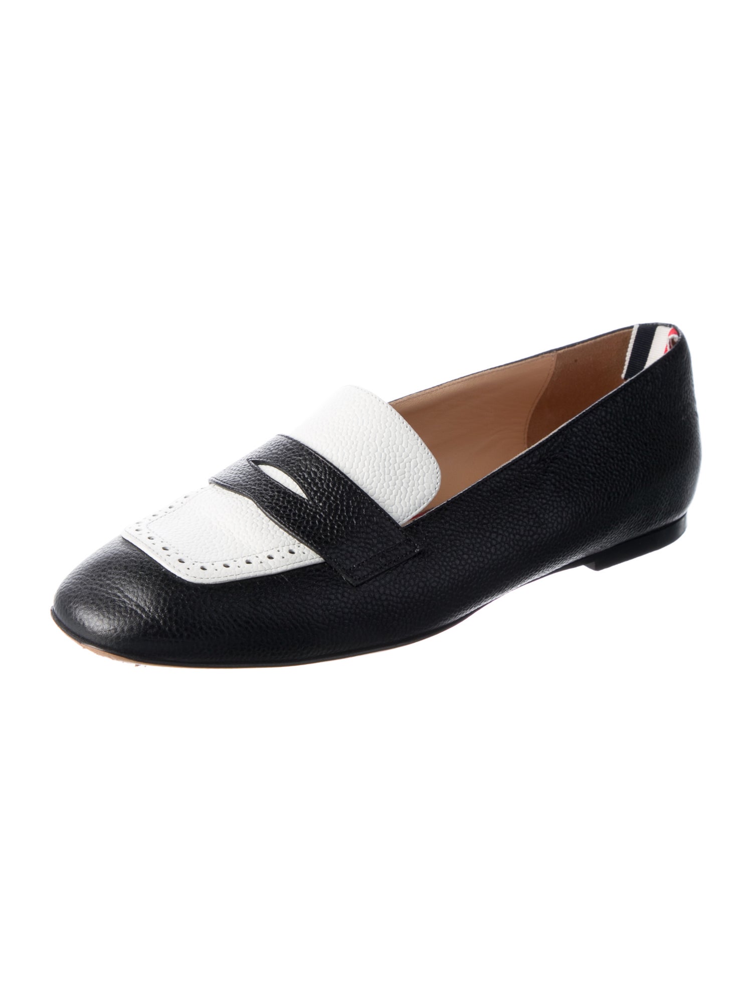Thom Browne Leather Colorblock Pattern Loafers