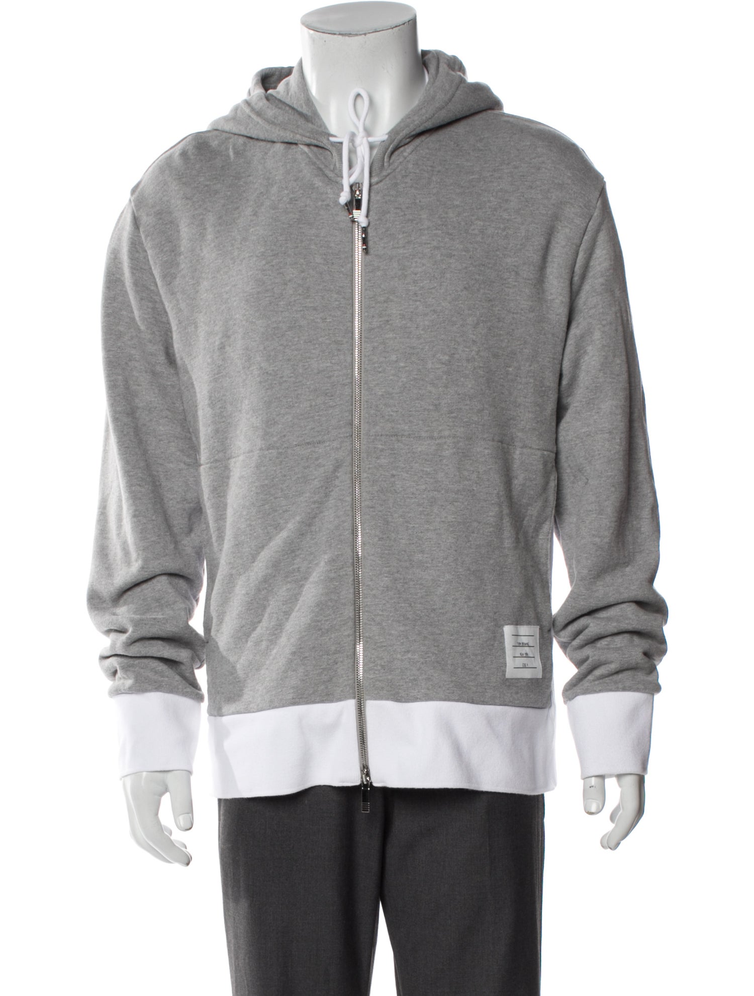 Thom Browne V-Neck Long Sleeve Hoodie