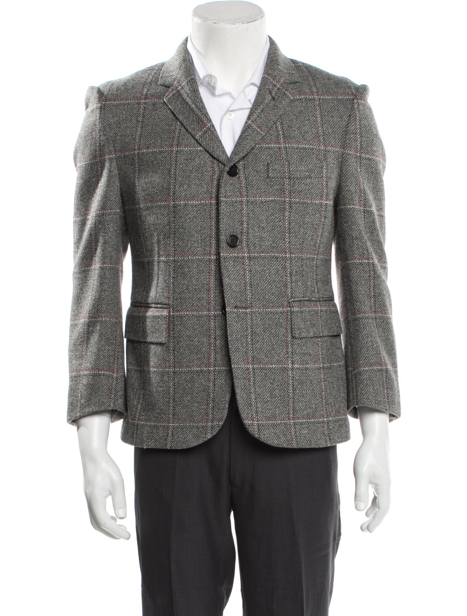 Thom Browne Windowpane Heavy Hunting Tweed Wool Blazer w/ Tags