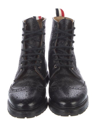 Thom Browne Leather Combat Boots