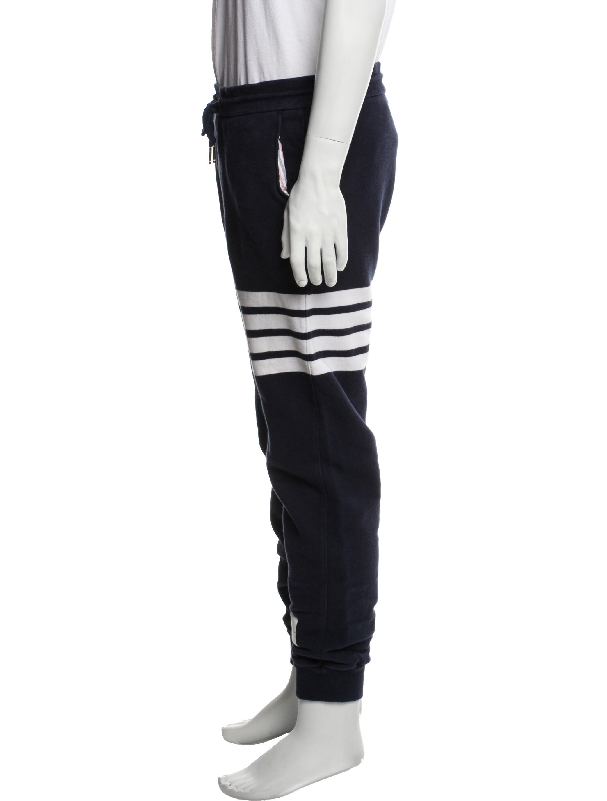 Thom Browne 4-Bar Striped Lounge Bottoms