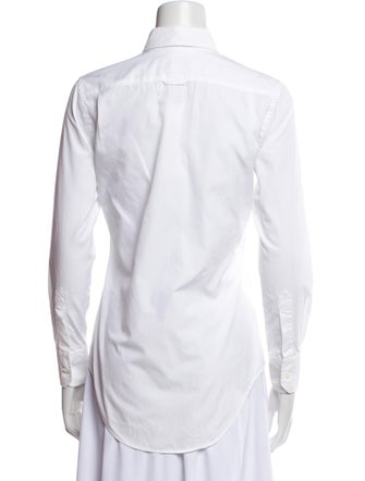 Thom Browne Poplin Classic Long Sleeve Button-Up Top
