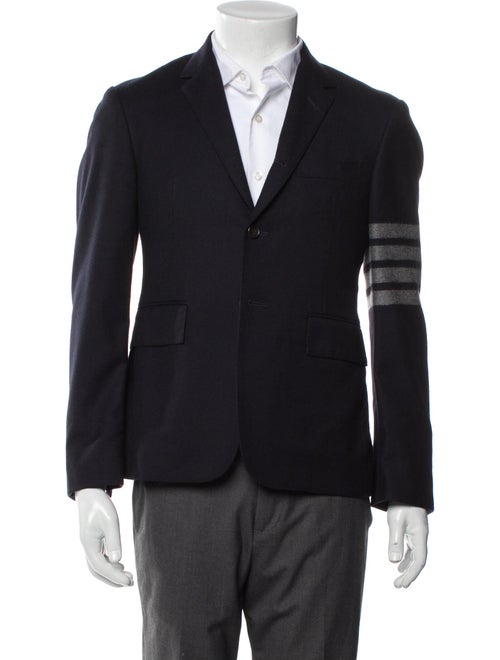 Thom Browne 4 Bar Stripe Striped Peacoat
