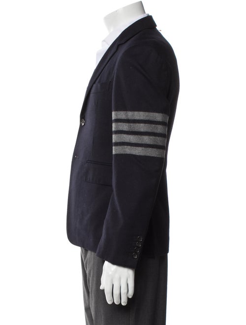 Thom Browne 4 Bar Stripe Striped Peacoat
