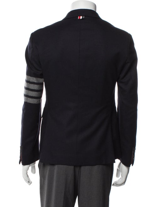 Thom Browne 4 Bar Stripe Striped Peacoat