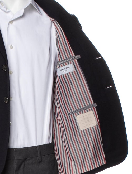Thom Browne 4 Bar Stripe Striped Peacoat